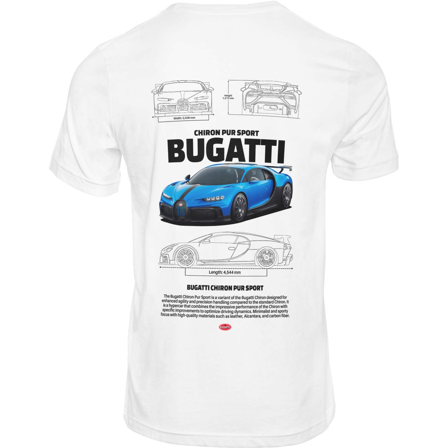 TShirt Bugatti Chiron Pur Sport